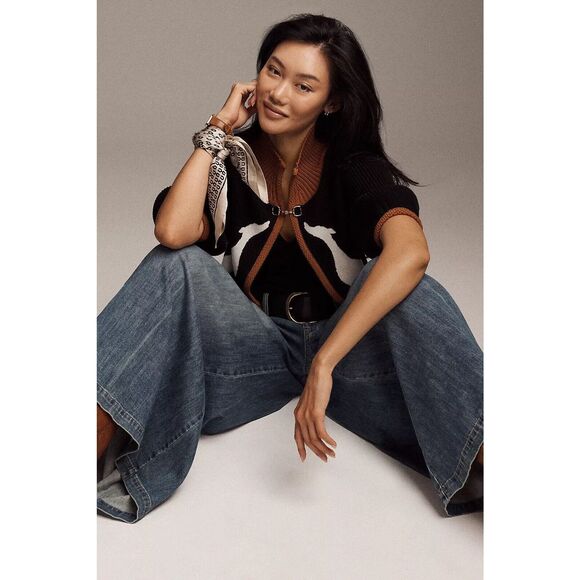 Maeve Cape Cardigan Sweater Greyhound Anthropologie Whippet Equestrian Dog XXSP - Picture 2 of 9